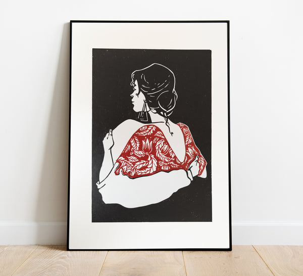 It's a kind of Magic / TWO color Linocut Print