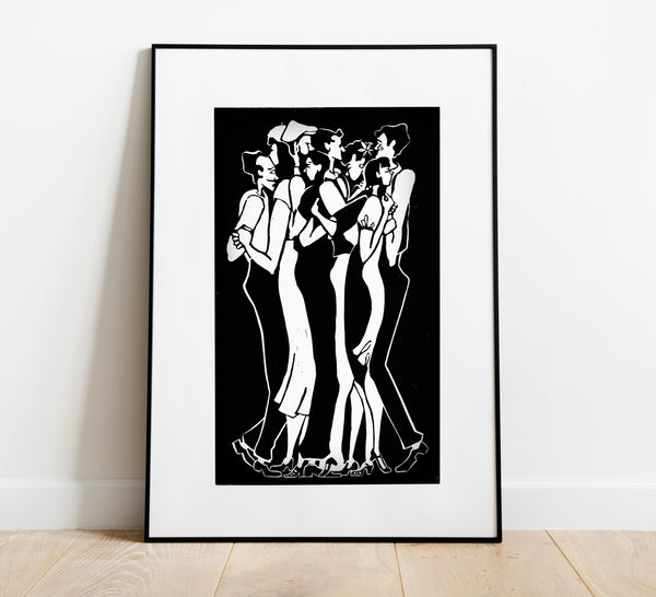 Pure Bal / Linocut Print
