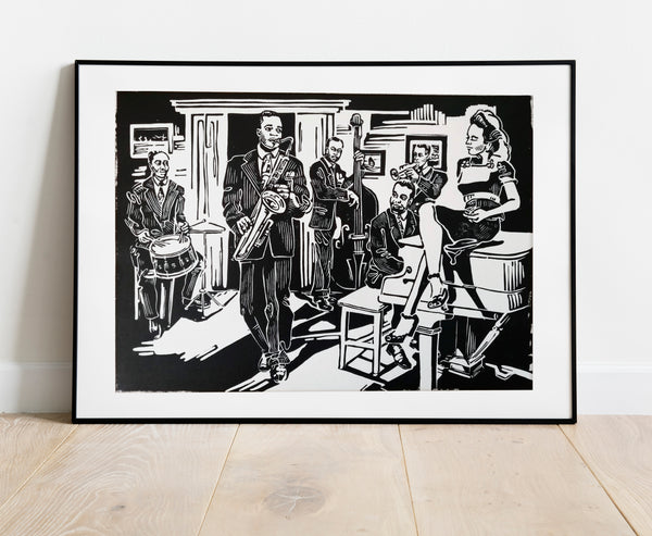 Caldonia / Louis Jordan (1945) / Linocut Print / Handmade