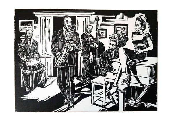 Caldonia / Louis Jordan (1945) / Linocut Print / Handmade