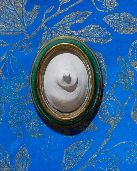 Quattro Stagioni / Ceramic on the hand printed Plywood