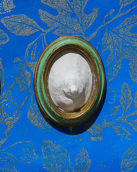 Quattro Stagioni / Ceramic on the hand printed Plywood