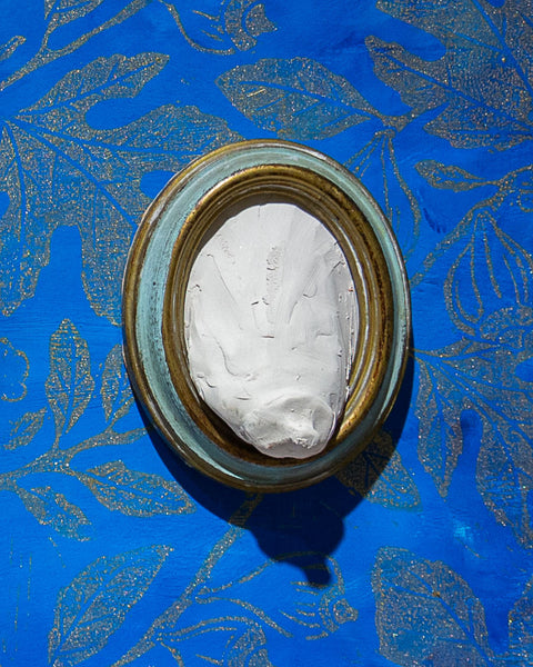 Quattro Stagioni / Ceramic on the hand printed Plywood