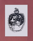 Un Vaso D'Amore II / Stampa Linocut Print / A5
