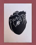 Sacro Cuore / Stampa Linocut Print / A4