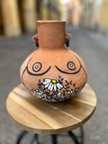Donna in fiore / Decorative Ceramic Vase / hand-made, hand-decorated