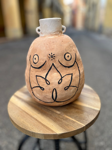 Donna Zen / Decorative Ceramic Vase / hand-made, hand-decorated