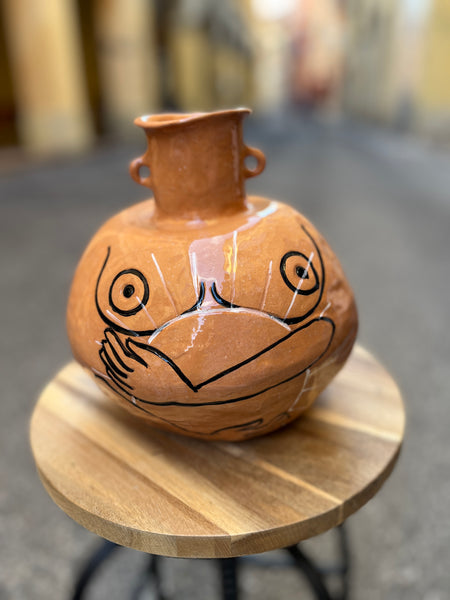 La Donna con il Sole / Decorative Ceramic Vase / hand-made, hand-decorated