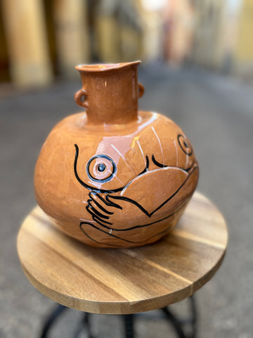 La Donna con il Sole / Decorative Ceramic Vase / hand-made, hand-decorated