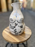 La Donna Farfalla  / Decorative Ceramic Vase / hand-made, hand-decorated