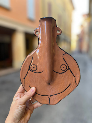 La Donna Organica II / Ceramic Wall Vase / hand-made