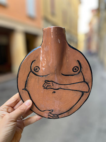 La Donna Organica I / Ceramic Wall Vase / hand-made