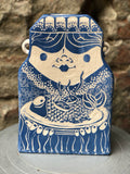 Il Pescatore / Decorative Ceramic Vase / hand-made, hand-decorated