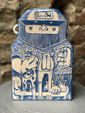 Fuffy / Decorative Ceramic Vase / hand-made, hand-decorated