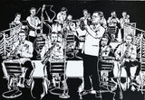 King of Swing / Benny Goodman Orchestra / BIG!!! Linocut print