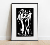Pure Bal / Linocut Print