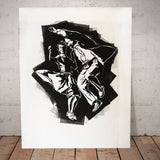 Vintage inspired big poster of the Lindy Hop dancers