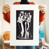 Pure Bal / Linocut Print